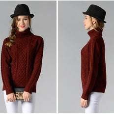 Celina™ - Damen Rollkragenpullover mit langen Ärmeln und Kabelstrick