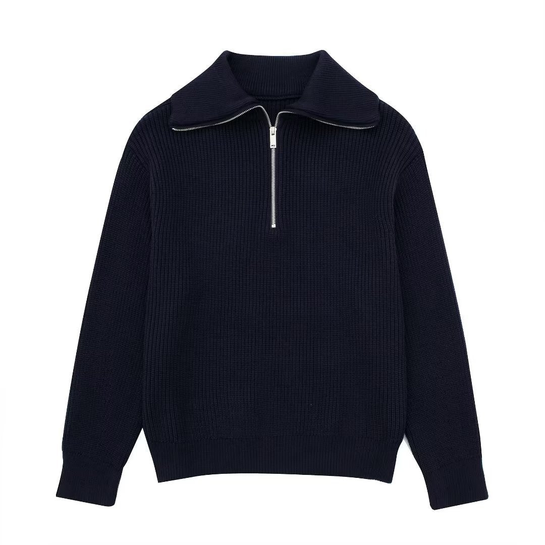 W&W Mode | All Match Wollpullover Mit Offenem Kragen