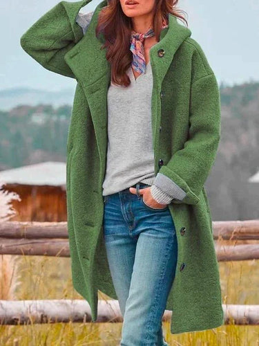 W&W Mode – Winddichte, warme Herbst-/Winterjacke mit Uni-Farbe und Taschen
