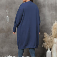 WW | Plus Size Langarm Taschen Cardigan