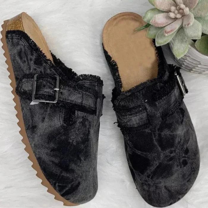 W&W Mode | Bequeme Rutschfest Wohnung Schnalle Schuhe