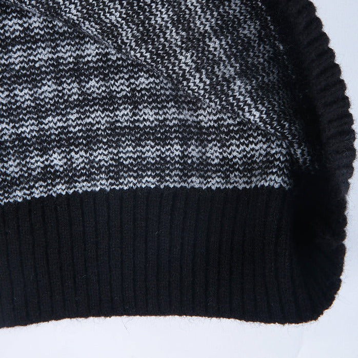 WW | Eleganter Pullover Mit Schwarz-Weißer Karierter Muster