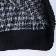 WW | Eleganter Pullover Mit Schwarz-Weißer Karierter Muster