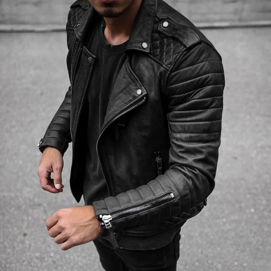 Lederjacke mit weichem Leder und klassischem Schnitt