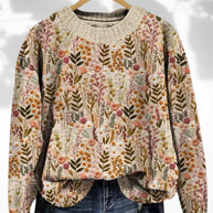 WW | Bequemer Blumenpullover