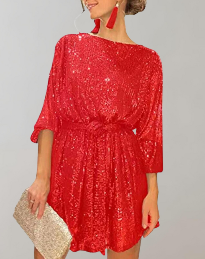 W&W Mode -  Glitzerndes Paillettenkleid für Damen