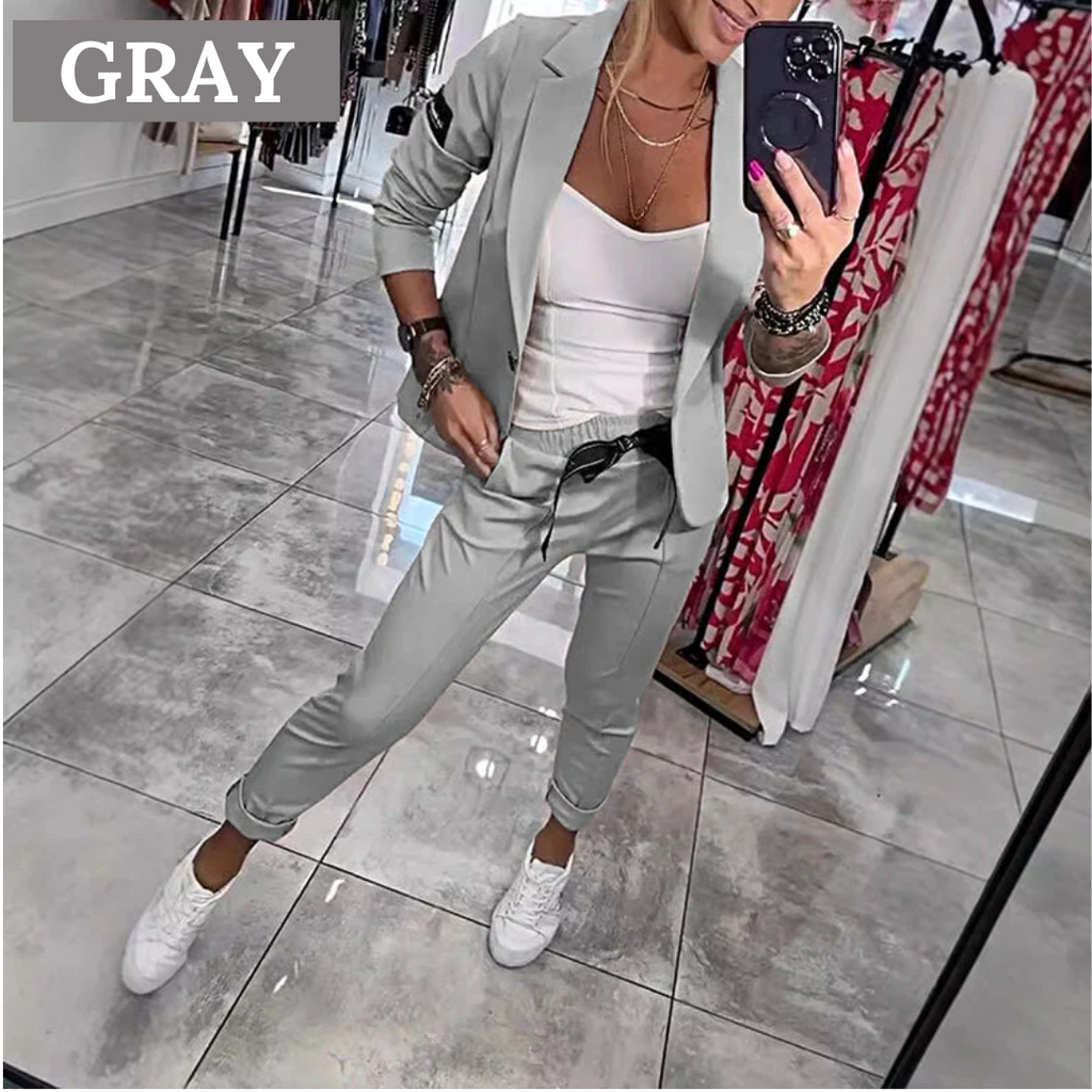 WW | 2-Teiliges Set Bestehend aus Einem Lässigen Blazer und Einer Hose