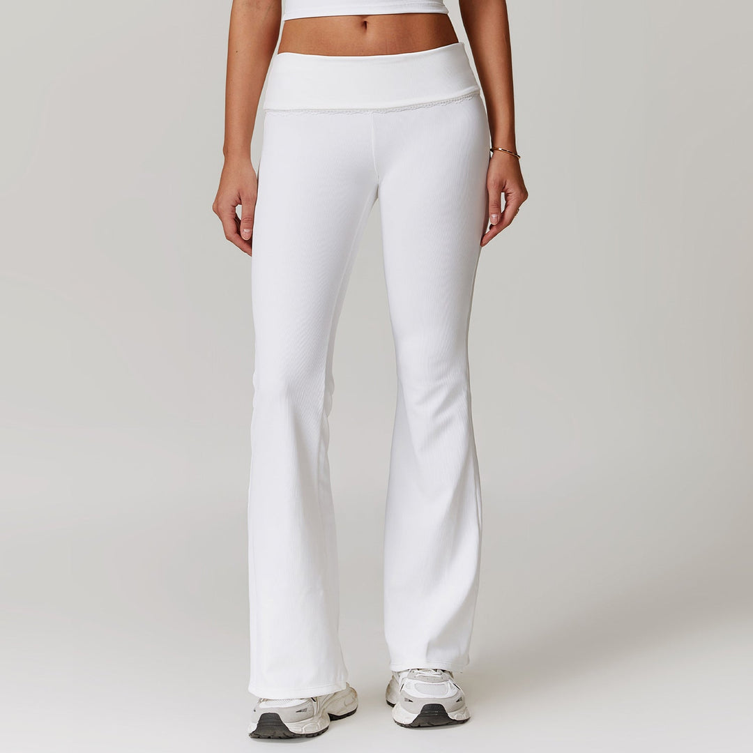 W&W Mode | Sophistizierte Fitness Enganliegende Flare Yoga-Hose