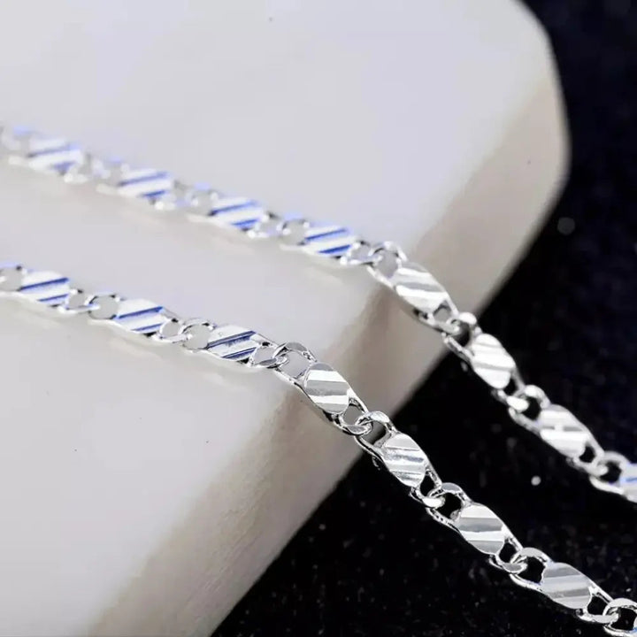 W&W Mode | 18k Goldene Kette 2mm 925 Sterling Silberkette