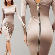 WW - Langärmliges Kleid mit Rückenreißverschluss