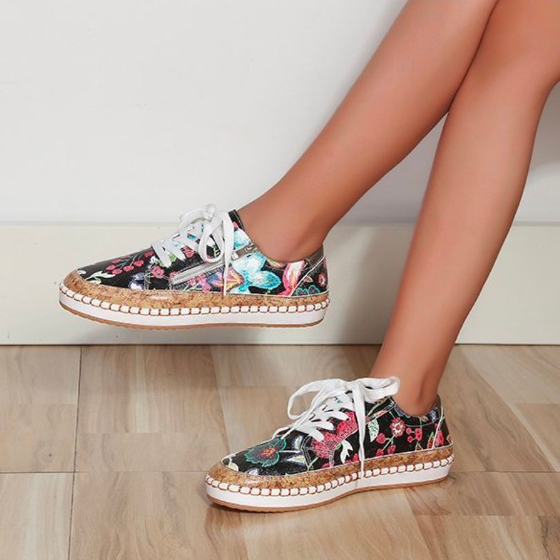 W&W - Orthopädische Florale Turnschuhe