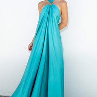 WW | Satin Halter Neck Maxi Dress für Frauen