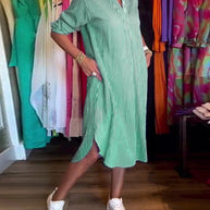 WW | Gestreiftes Hemdkleid In Lässiger Passform