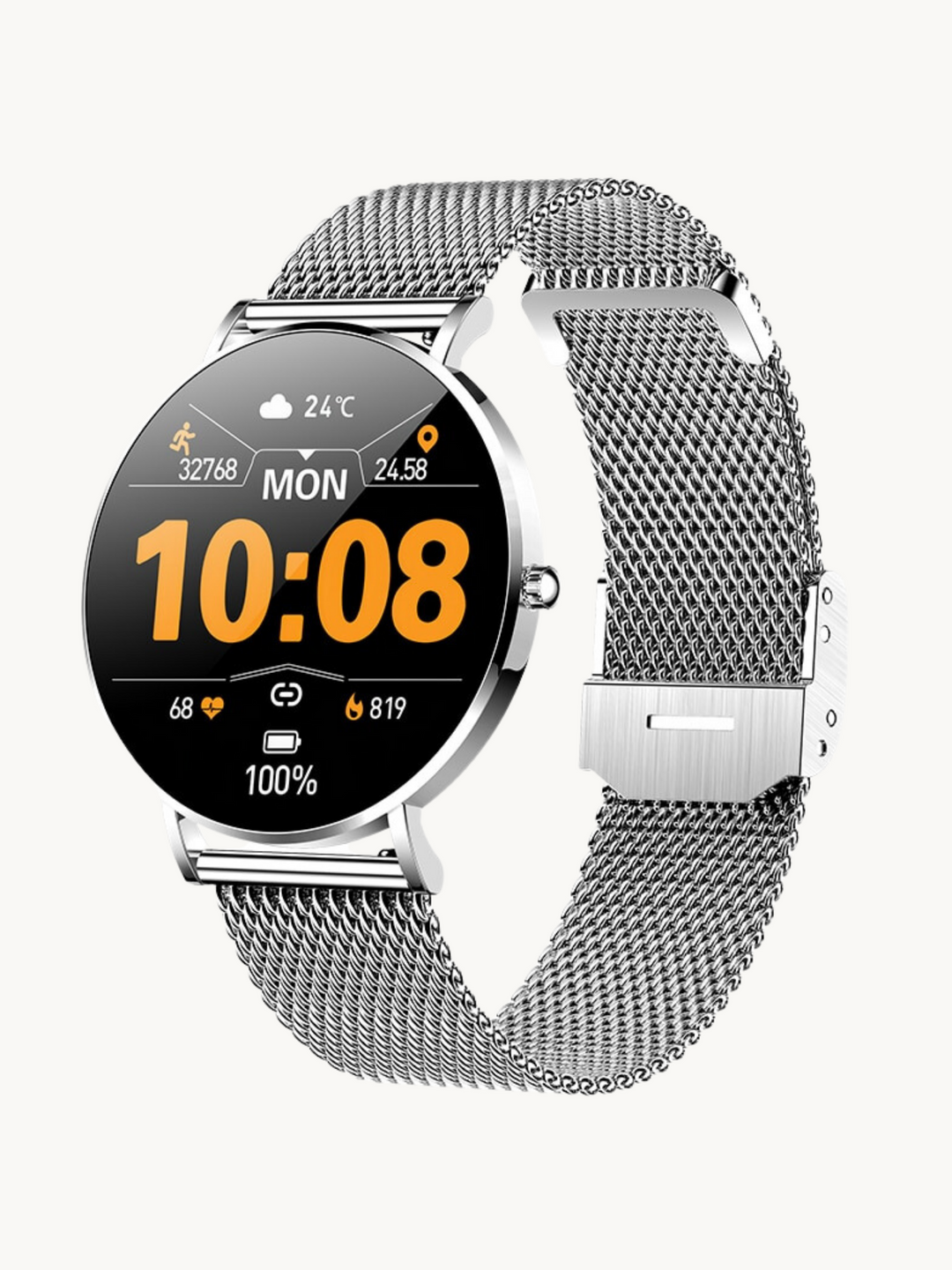 W&W Mode | Ultra Dünne Elegante Damen Smartwatch