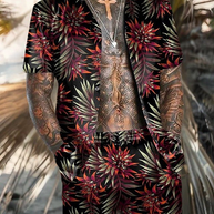 WW | Herren Sommer Satz Hawaiian Shirt Und Kurze Hose Für Männer