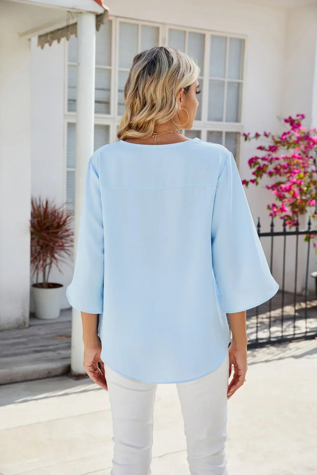 WW | Bluse Mit V-Ausschnitt – Elegante Und Vielseitige Wahl Für Jeden Anlass