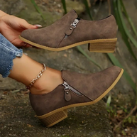 WW | Bequeme Slip on Stiefeletten mit Fester Sohle Damen Stiefeletten