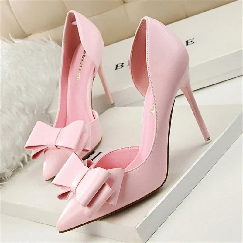 WW | Damen Pumps Mit Schleifendetail Elegante Frauenabsätze