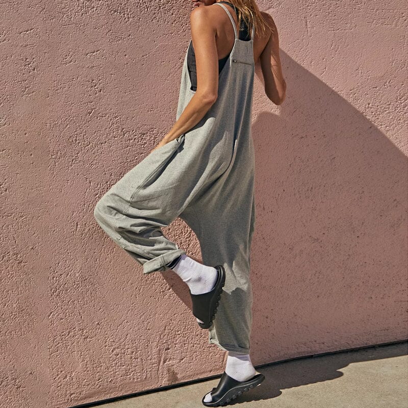 WW | Locker Weites Bein Ärmelloser Jumpsuit Für Damen