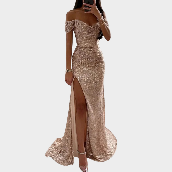 W&W Mode | Damen Lange Elegante Abendkleid Mit Schlitz Für Frauen