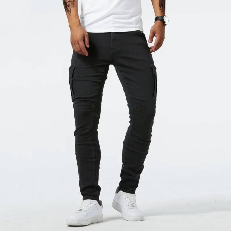 WW | Herren Cargo Jeans Schwarz
