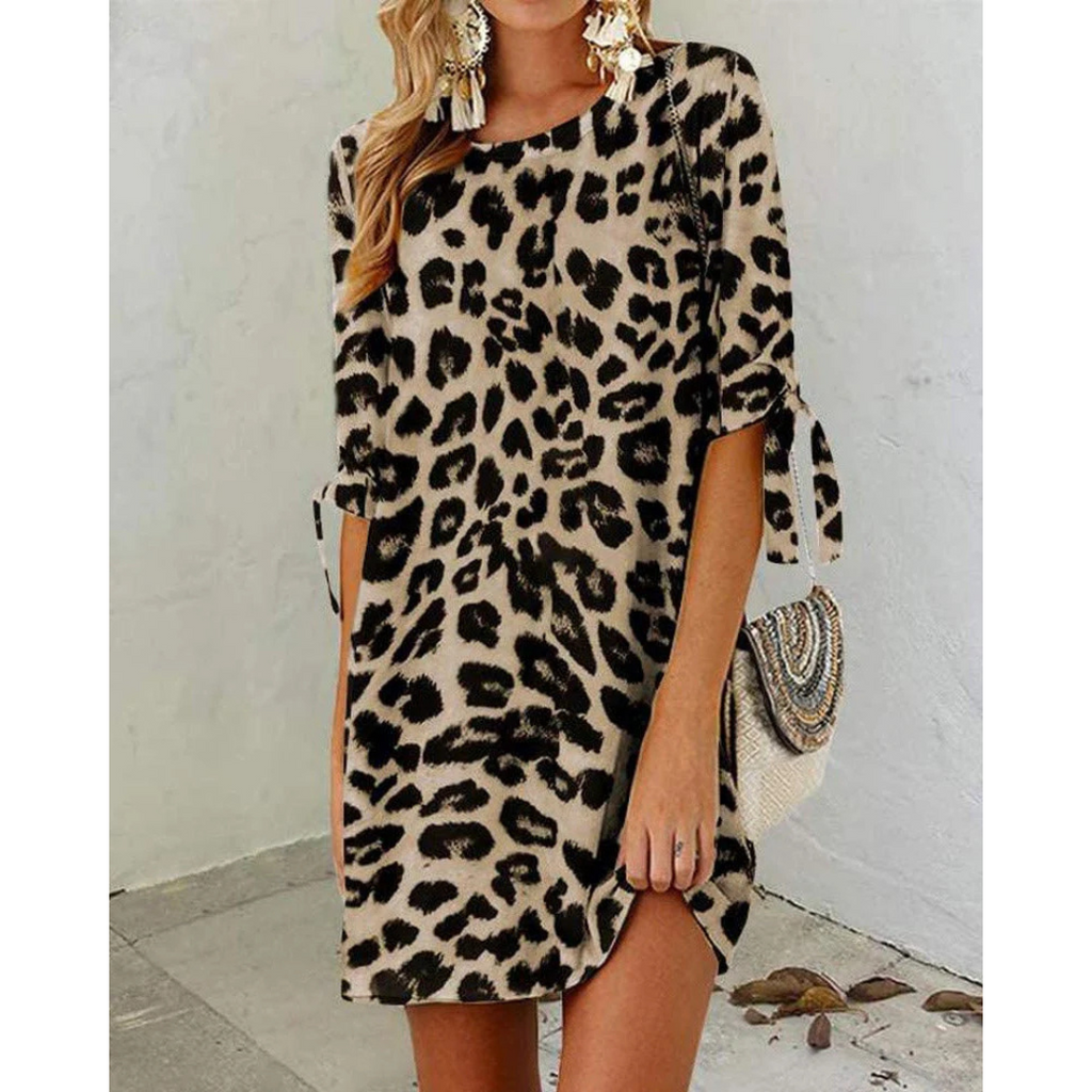 WW | Chices Leopardenmuster Sommerkleid Für Mühelosen Stil Bei Damen