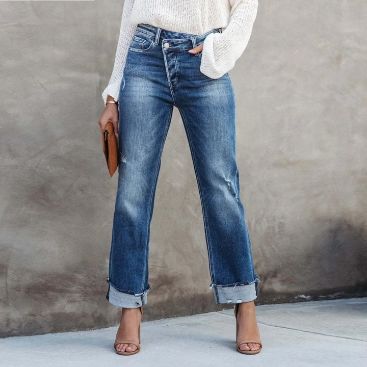 W&W Mode | Hoch Geschnittene Jeanshose