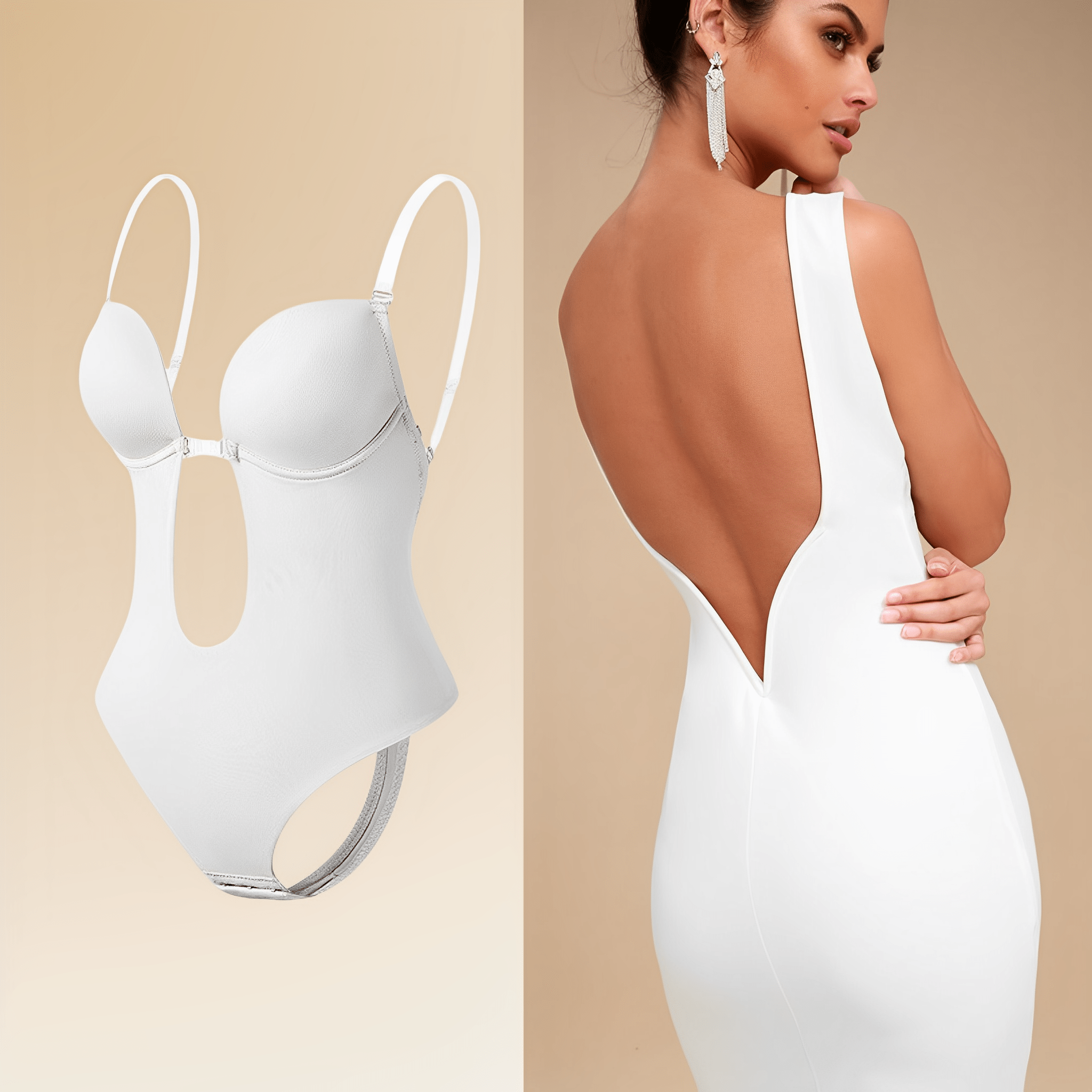 WW | Nahtloser Bodysuit Shapewear Ohne Rückenenteil für Damen