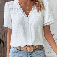 WW | Bluse Mit Kurzen Ärmeln Und V-Ausschnitt Romy