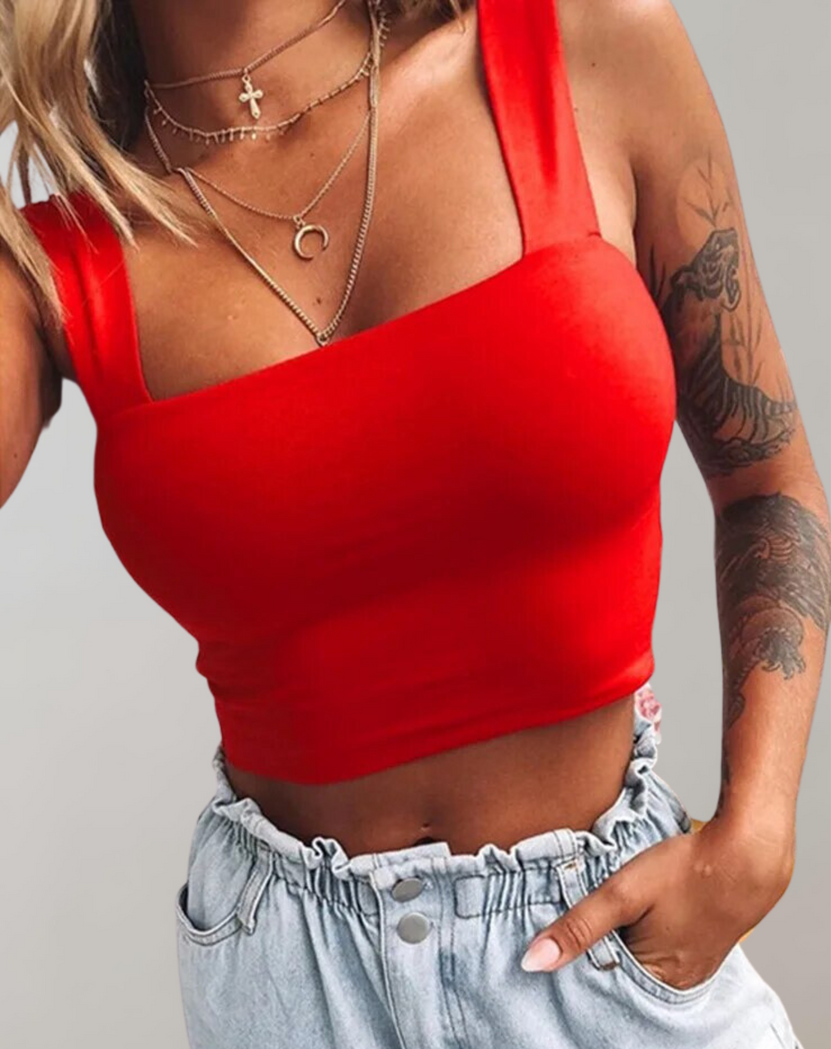 WW - Crop-Top Damen mit Ausschnitt