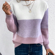 – Eleganter dreifarbiger Pullover