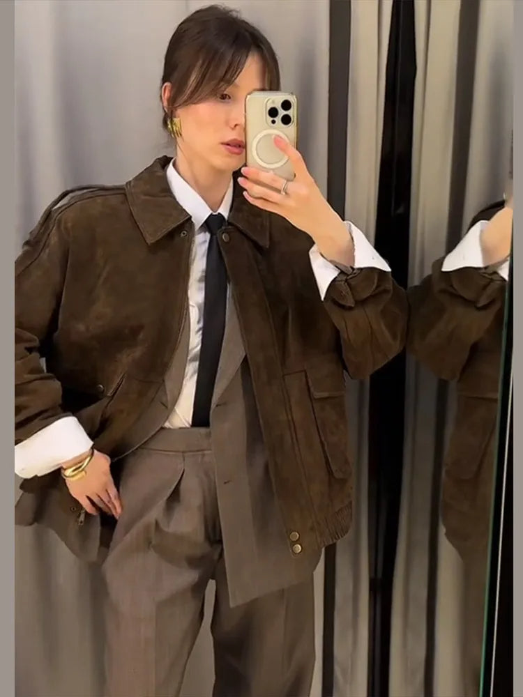 W&W Mode | Jacke mit Reißverschluss und Reverskragen