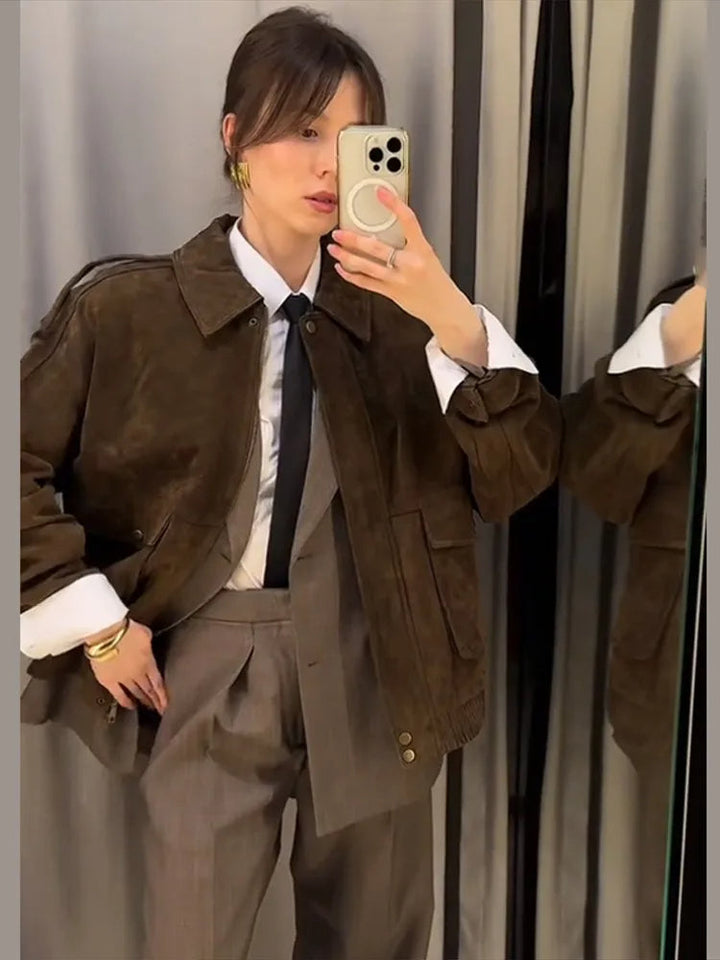 W&W Mode | Jacke mit Reißverschluss und Reverskragen
