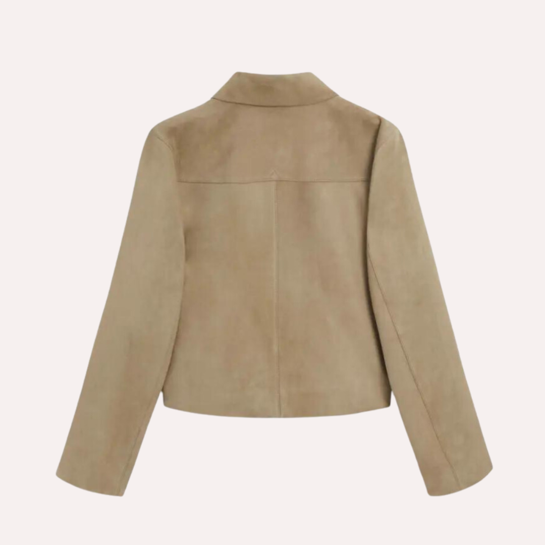 W&W Mode | Beige Lederjacke