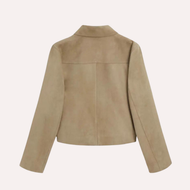 W&W Mode | Beige Lederjacke