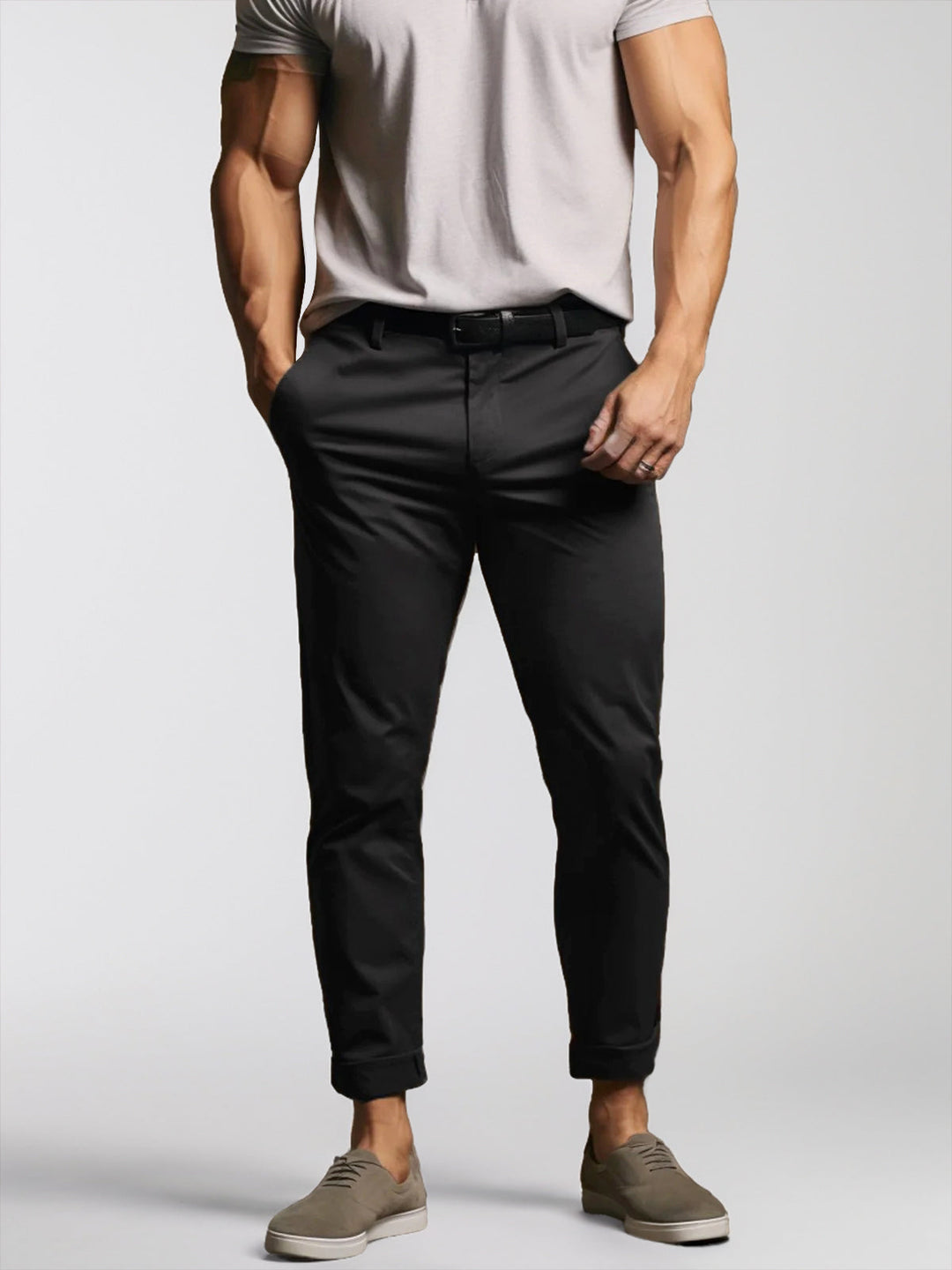 W&W Mode | Hochwertige, Dehnbare Herren Chino Hose Aus Pflegeleichtem Baumwoll Mischgewebe
