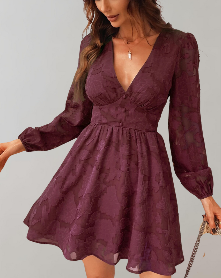 WW | V-ausschnitt Minikleid