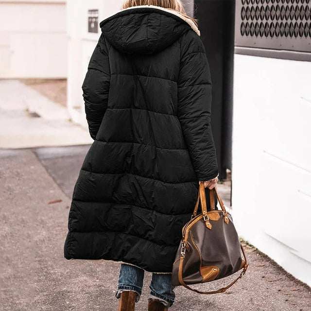 WW | Gepolsterte warme Parka mit Futterkapuze für Damen