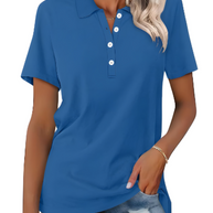 WW | Nachhaltiges Poloshirt Damen Polo Shirt Mit Kragen Und Knopfverschluss