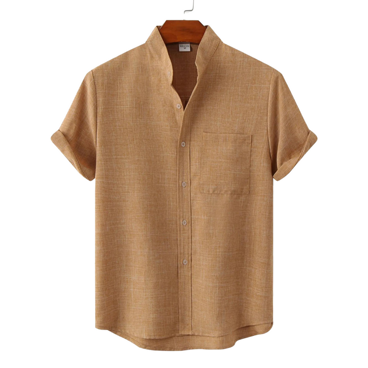 W&W Mode Leinen T-Shirt - Boho - Einfarbig Schmale Passform