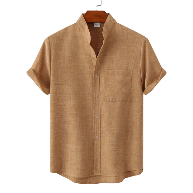 WW Leinen T-Shirt - Boho - Einfarbig Schmale Passform