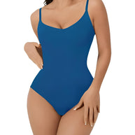WW | Bodysuit Verstellbare Spaghetti Träger Tiefer V-ausschnitt Stretch Fit Shapewear