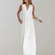 Elegantes Schlankes Kleid mit V-Ausschnitt
