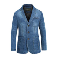 WW | Herren Denim Baumwolle Blazerjacke