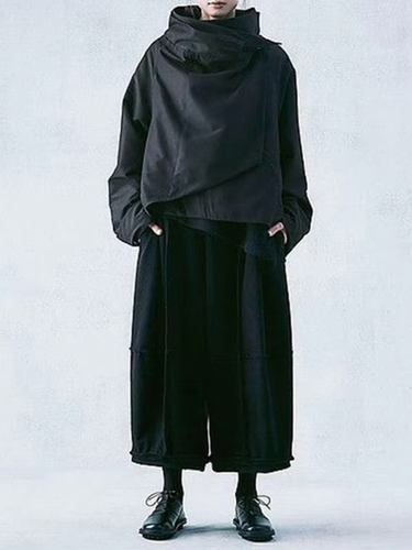 WW | Baumwoll-Langarmtop mit Stehkragen