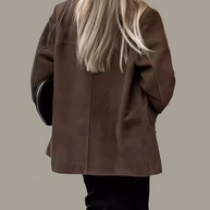 WW | Damen Wildleder Blazer Klassisch & Lässig Braune Frauenjacke