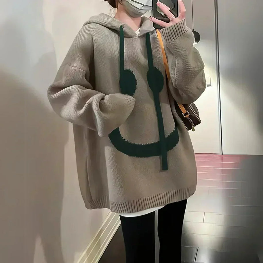 WW | langer Smiley Pullover für Frauen