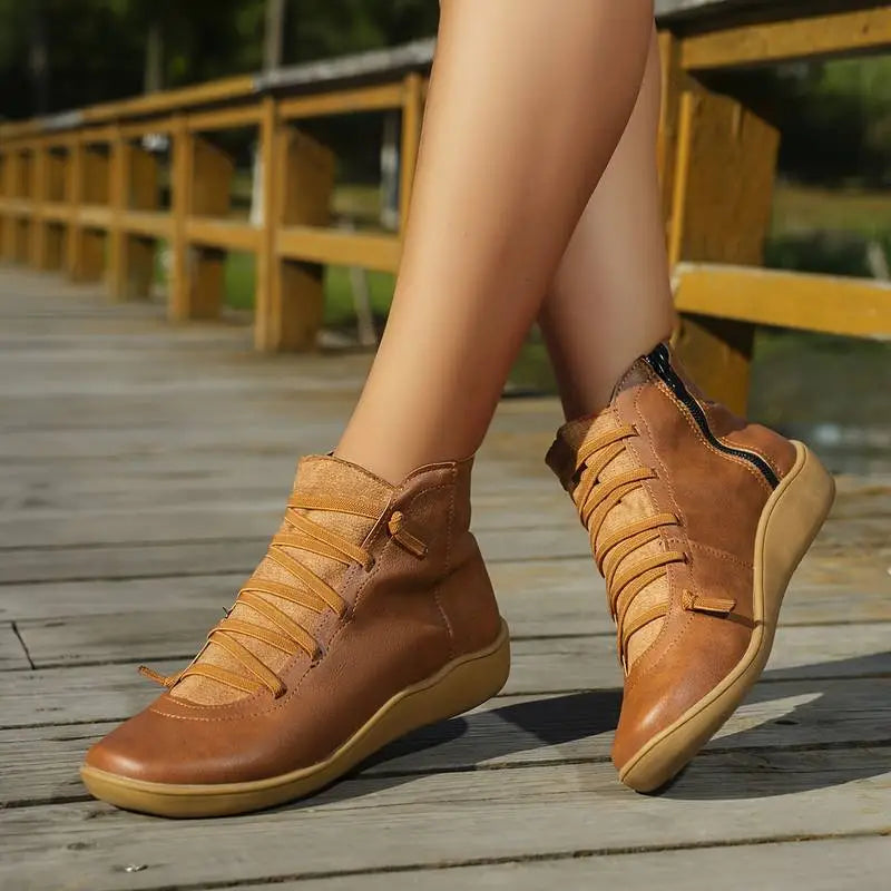 W&W Mode - Damen lässige Schnürstiefeletten