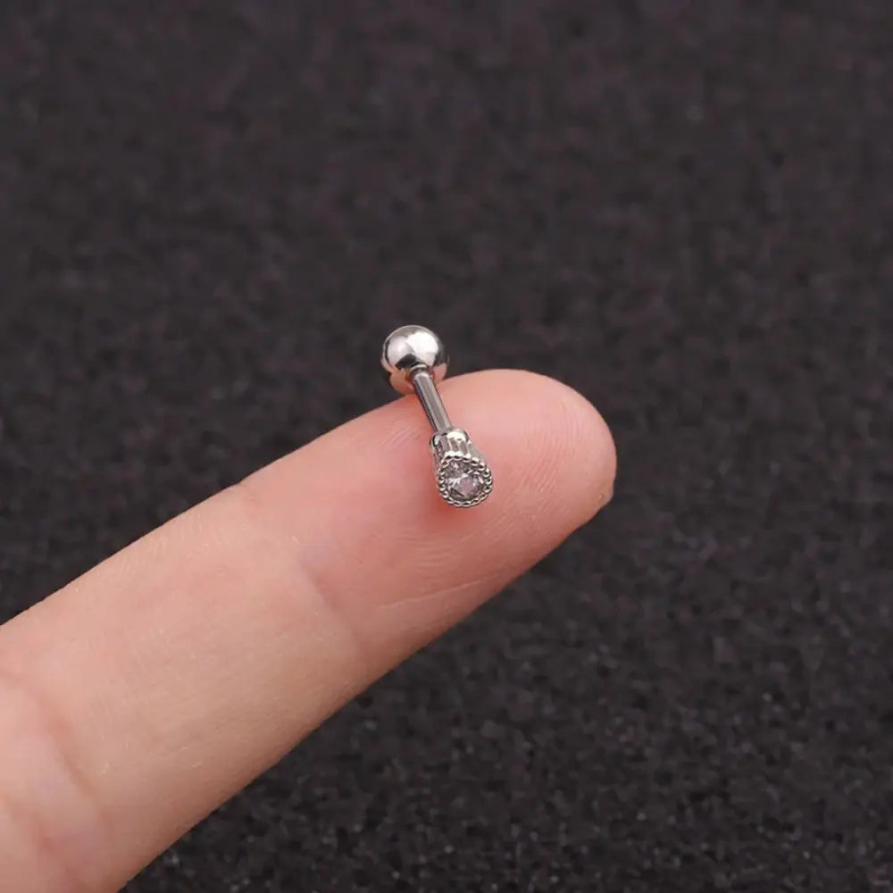 WW | Blum Kreuz Tragus Piercing Ohrringe