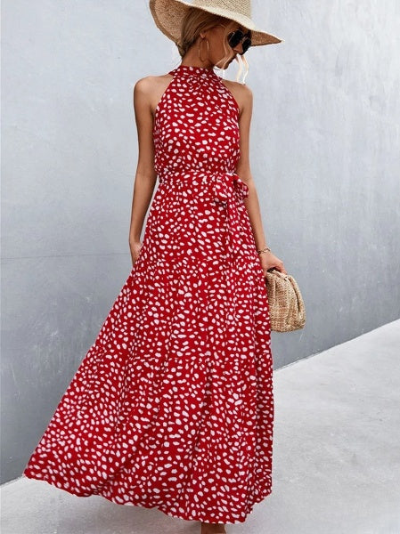 WW | Jumpsuit mit Halsband und Volant Polka-Druck, Bestseller